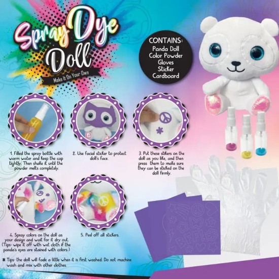 Sew Star Spray Dye Doll - Panda