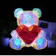 Shiny Bear Lamp Reflective LED Light Bear with Red Heart 40cm