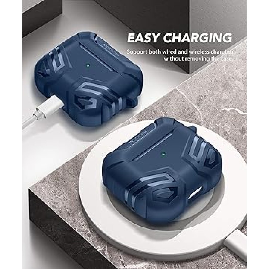 Shockproof Protective Armor Airpods 3 Matte Case - Blue
