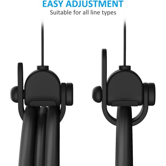 Kiwi Design Silent VR Cable Management Pulley System Foor Oculus Quest 2 - 1 Pcs Black