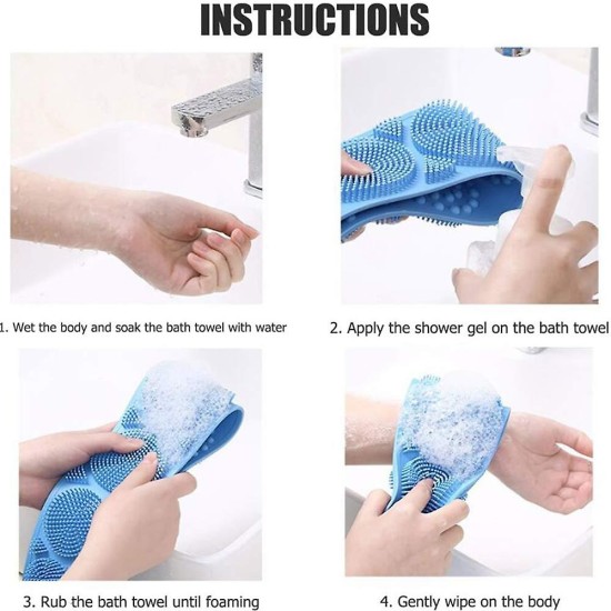 Silica Gel Bath Body Towel Brush