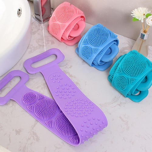 Silica Gel Bath Body Towel Brush