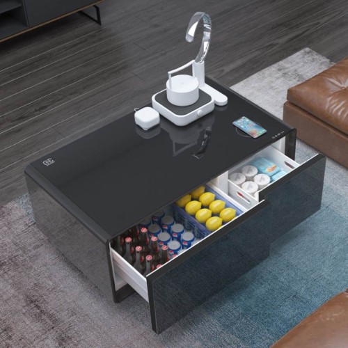 Smart Coffee Table -Full Bundle Midsize (White -Dark Gray)