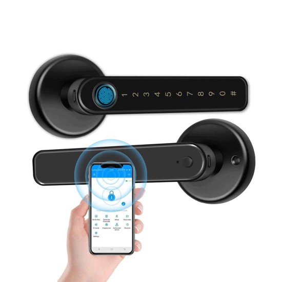 Smart Door Lock T190 Bluetooth Fingerprint / Password / Bluetooth APP / Key Smart Lock