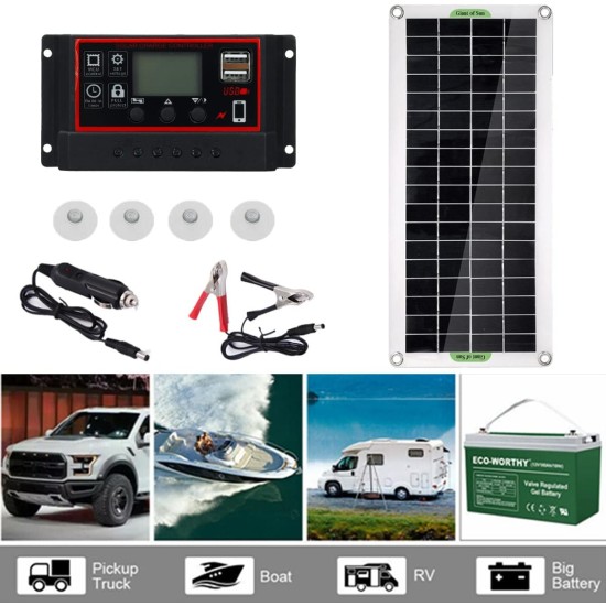 Solar Panel Controller for Phone, RV, Car, MP3, PAD, Charger, Outdoor Battery Supply, Cell, 1000W