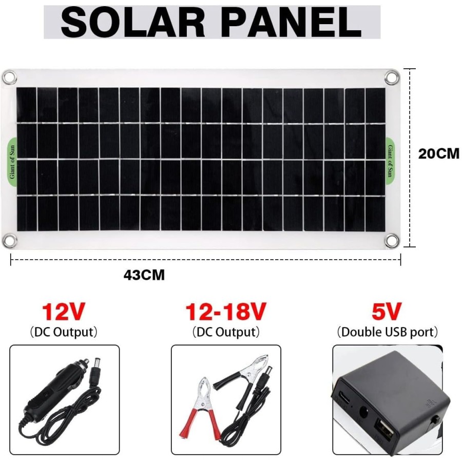 Solar Panel Controller for Phone, RV, Car, MP3, PAD, Charger, Outdoor Battery Supply, Cell, 1000W