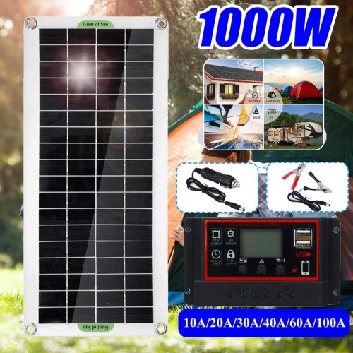 Solar Panel Controller for Phone, RV, Car, MP3, PAD, Charger, Outdoor Battery Supply, Cell, 1000W