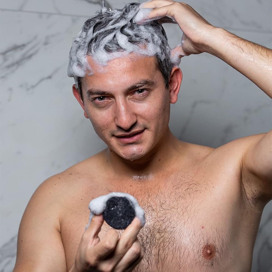 Soap Cover Black Soap for Gray Hair, Gray Hair Reverse Bar Shampoo 50g
