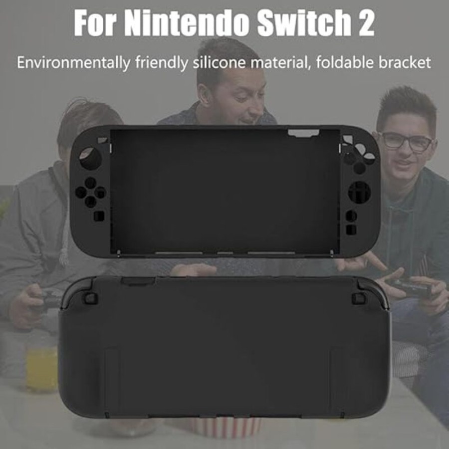 Soft Silicone Protective Cover for Switch2 Case - Black