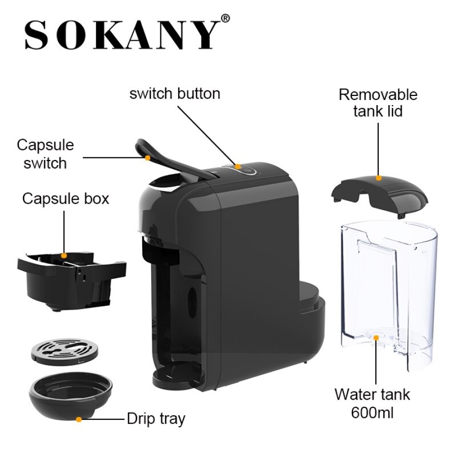 Sokany SK-516 3 in 1 Capsule Coffee Machine