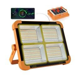 Portable Solar Work Light Rechargeable 4 LED Floodlight Portable Solar Work Light Rechargeable 4 LED Floodlight