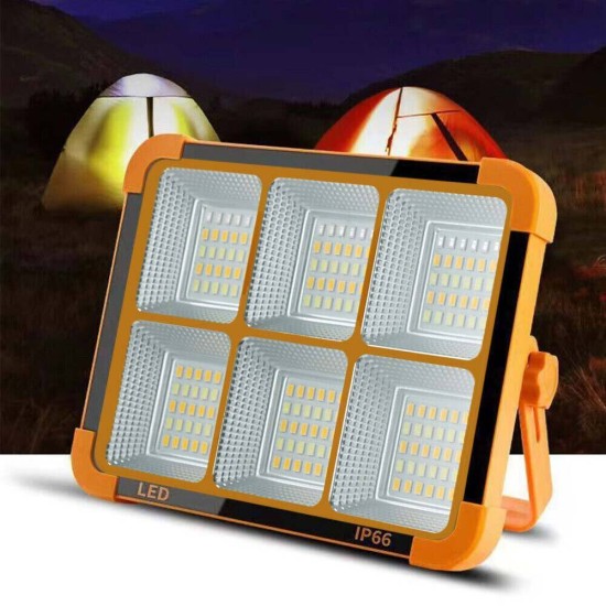 Portable Solar Work Light Rechargeable 6 LED Floodlight