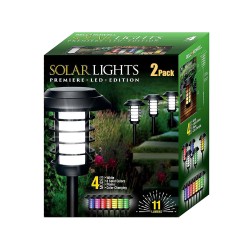 Solar Pathway Lights Color Changing LED Solar Lights 2Pack Solar Pathway Lights Color Changing LED Solar Lights 2Pack