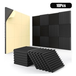 10 Pack Acoustic Panels Self-Adhesive Sound Proof Foam 50cm*50cm 10 Pack Acoustic Panels Self-Adhesive Sound Proof Foam 50cm*50cm