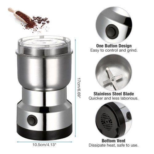 Portable Electric Coffee Bean Grinder 300W