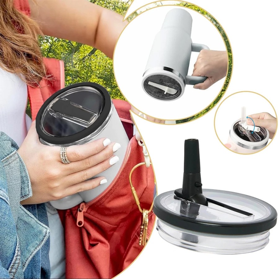 Leak Proof Lid with Straw for Stanley Tumbler