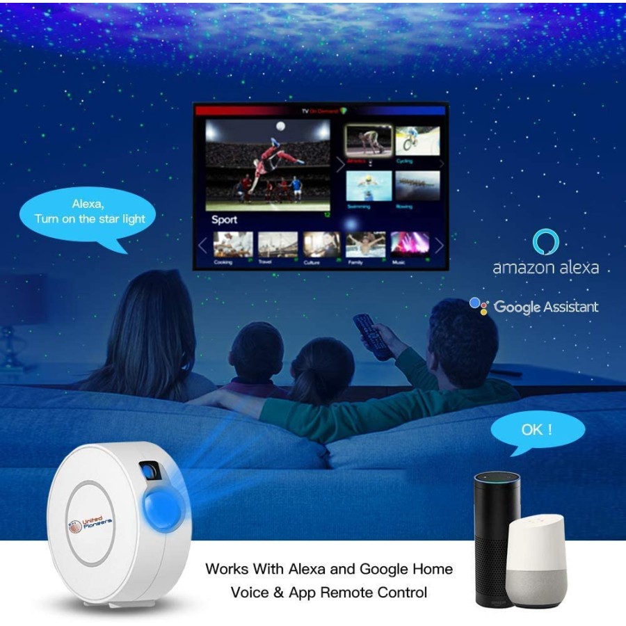 Smart Star Projector Galaxy Light Compatible with Alexa, Google Home,Control by App STARRY