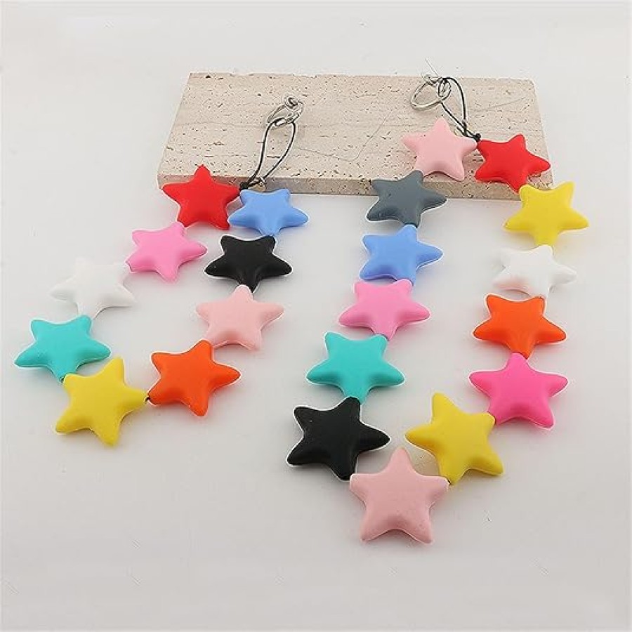 Star Shaped Phone Holder Strap Keychain - Colorful
