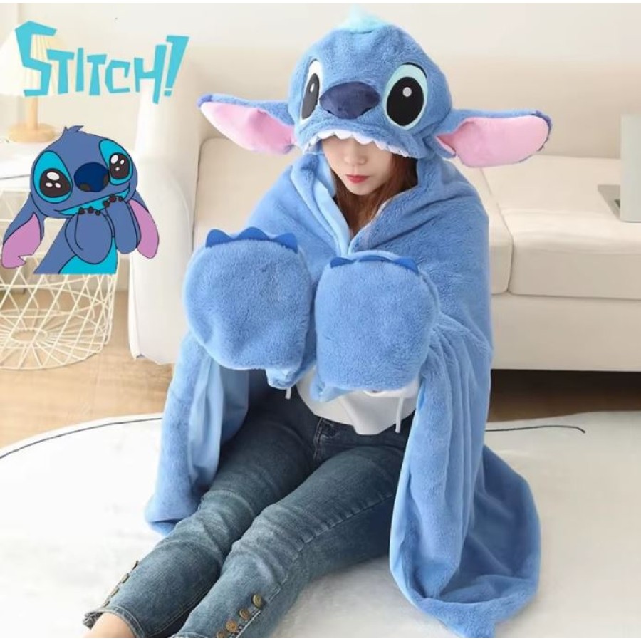 Disney Stitch Winter Comfy Hoddie Blanket