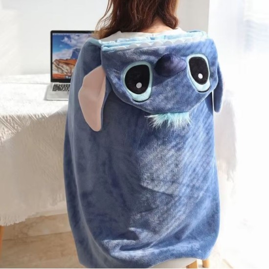 Disney Stitch Winter Warm Hoddie Blanket