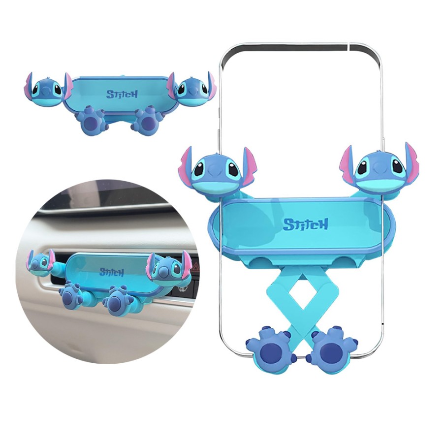  Stitch Gravity Car Phone Mount with Sturdy Air Vent Clip