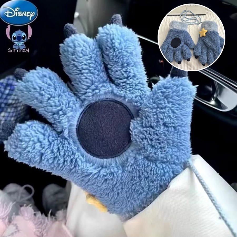  Disney Stitch Gloves Creative Stitch Paw Claw Blue 2PCS 