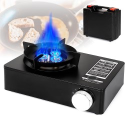 Portable Outdoor Camping Stove with Carry Case - Black  Portable Outdoor Camping Stove with Carry Case - Black