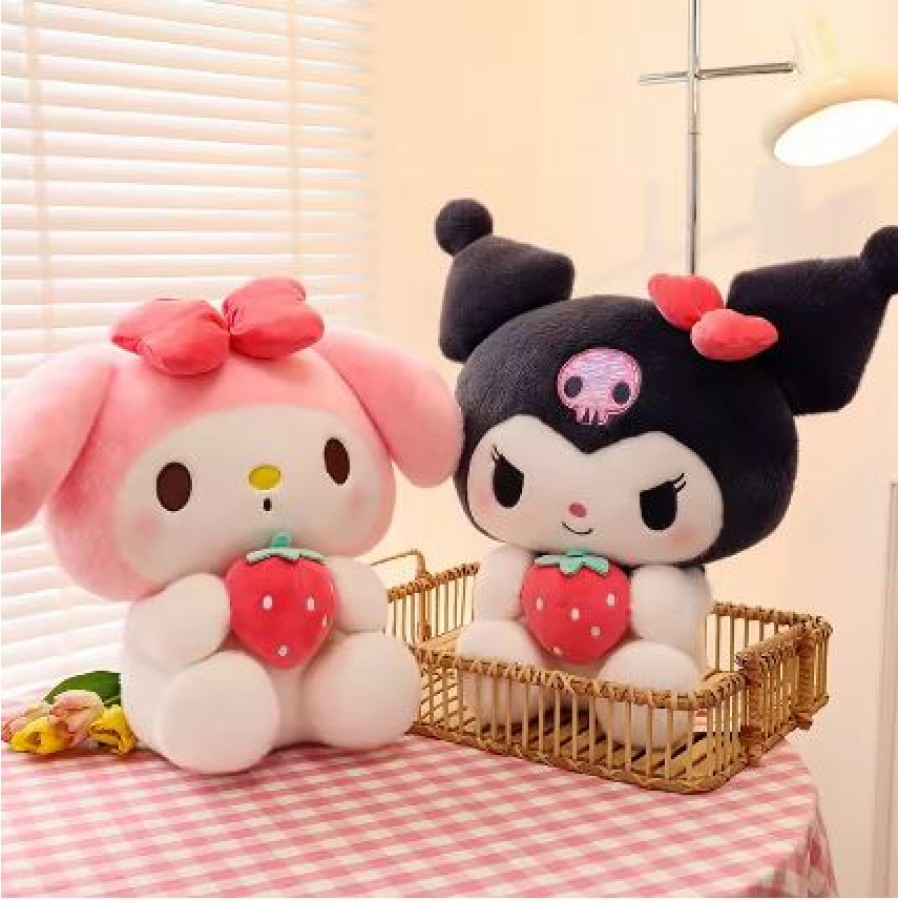 Sanrio Kawaii Kuromi My Melody Strawberry Plus Toy 25cm