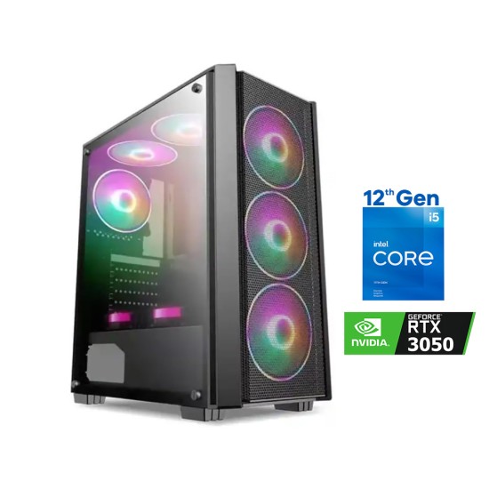 Striker Gaming PC 12th Gen, Intel i5, 256GBSSD, 1TB HHD (RTX 3050 6GB)