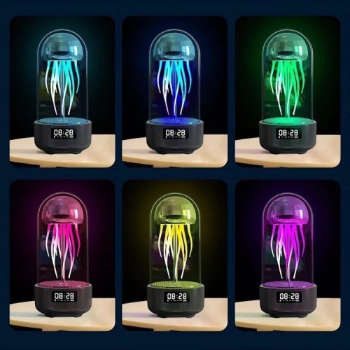 Swimming Jellyfish Lamp Digital Clock with BT Stereo Speaker