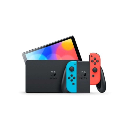 Nintendo Switch OLED Console - Neon Blue and Red