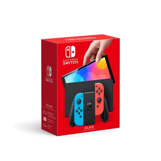 Nintendo Switch OLED Console - Neon Blue and Red