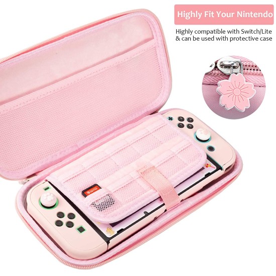 Protective Carry Case for Nintendo Switch Lite Pink Sakura