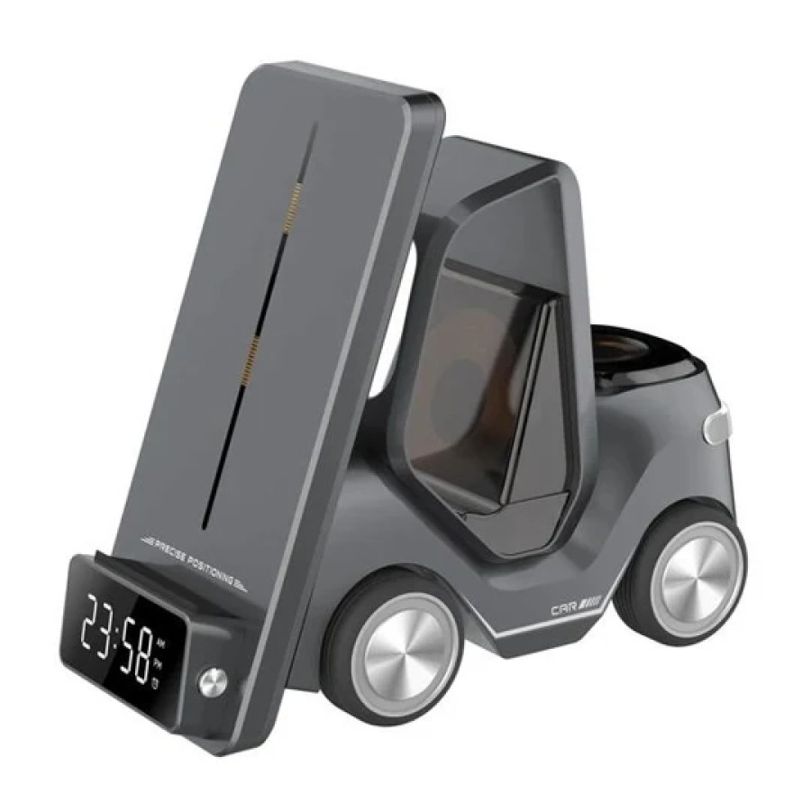 T20 5 in 1 wireless charging station with clock and alarm 15W