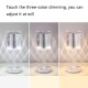 Rechargeable Crystal Diamond LED Table Lamp with Touch Remote