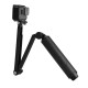 TELESIN Waterproof Selfie Stick Floating Hand Grip + 3-Way Grip Arm Monopod Pole Tripod - Black