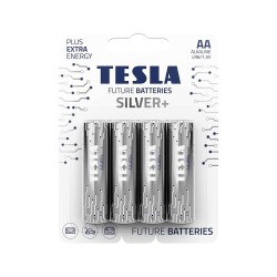 Tesla - AAA SILVER+ Alkaline Batteries - 4 Pack Tesla - AAA SILVER+ Alkaline Batteries - 4 Pack