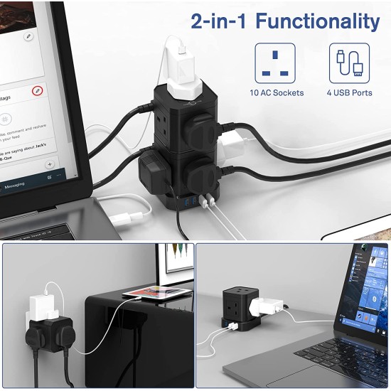 13 in 1 Stacked Multi-purpose Power Socket