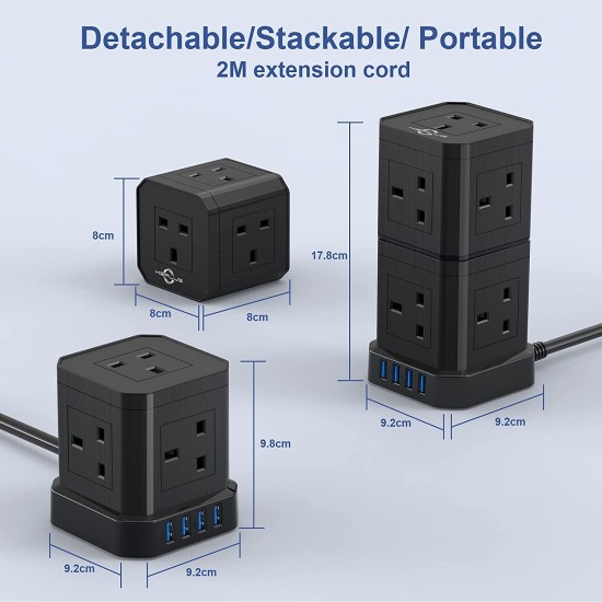 13 in 1 Stacked Multi-purpose Power Socket