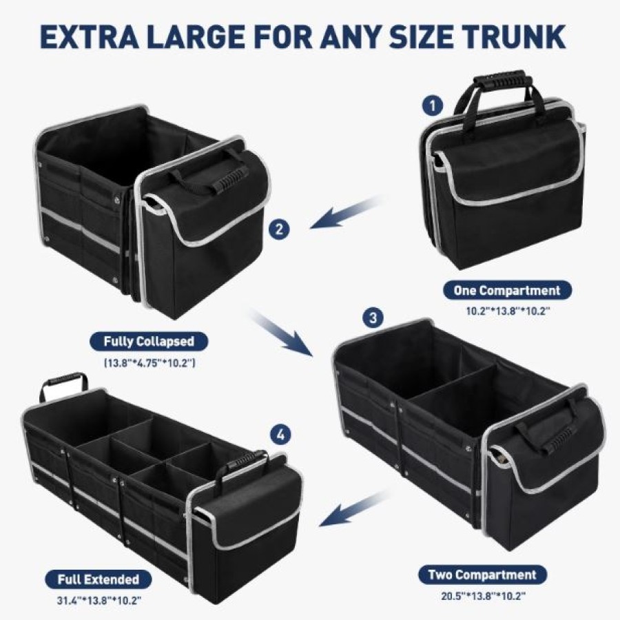 4 in 1 Car Trunk Organizer with Cooler Bag