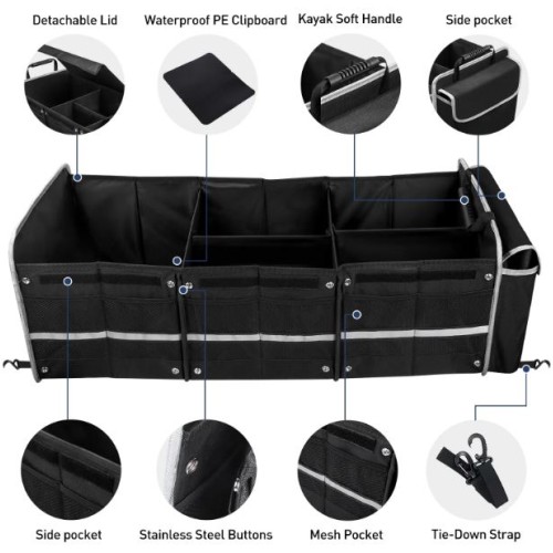 4 in 1 Car Trunk Organizer with Cooler Bag