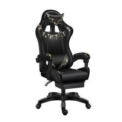 TX Gaming Chair Sport 180° Tilt With Footrest– Cameo / Black