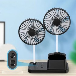 Double-Head Fan With Pen Holder 10W Rechargeable Double-Head Fan With Pen Holder 10W Rechargeable