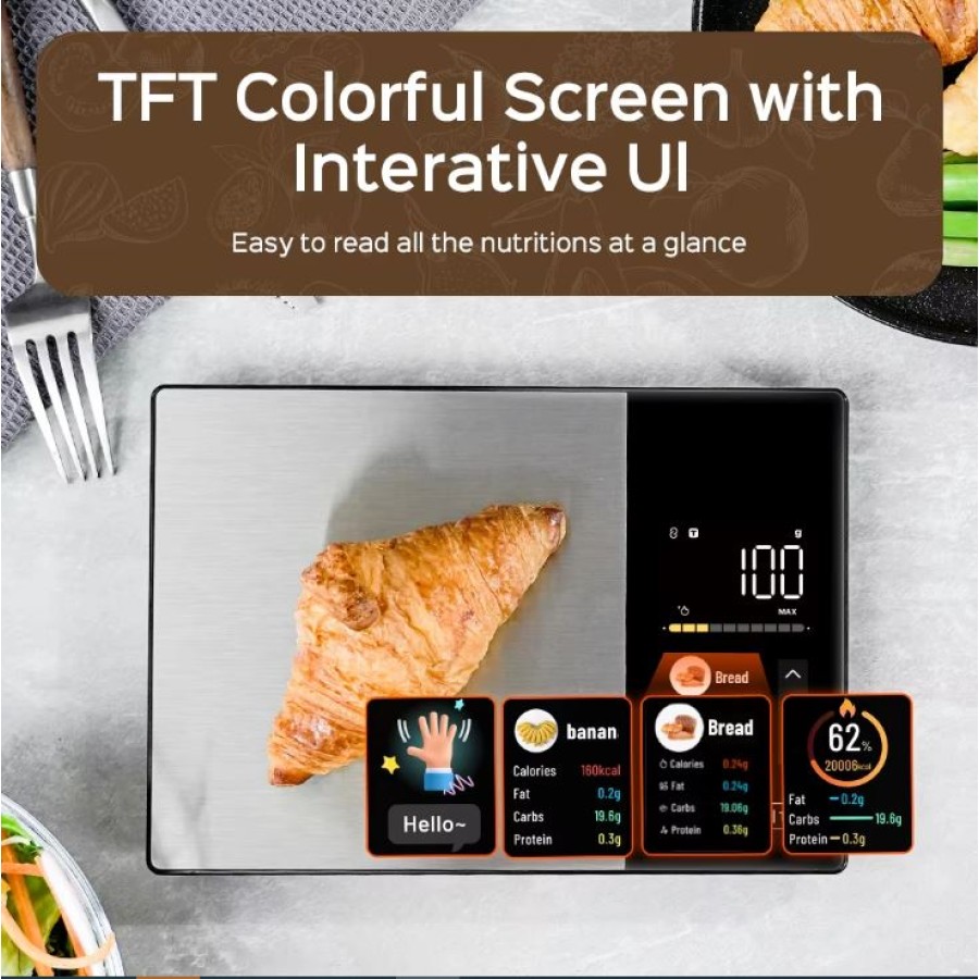 Taktik Smart Food Scale – Bluetooth Nutrition Tracker