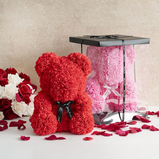 Rose Bear Tiffany Large Red (35cm)