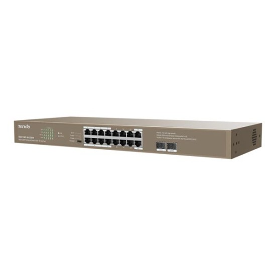 Tenda 16GE+2SFP Ethernet Switch With 16-Port PoE