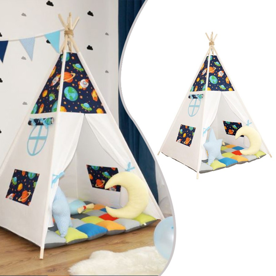 Children’s Foldable Play Tent | Indoor Teepee Toy Tent 12057 (Without Toys)