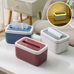 Touch Control Night Light Tissue Box Dispenser