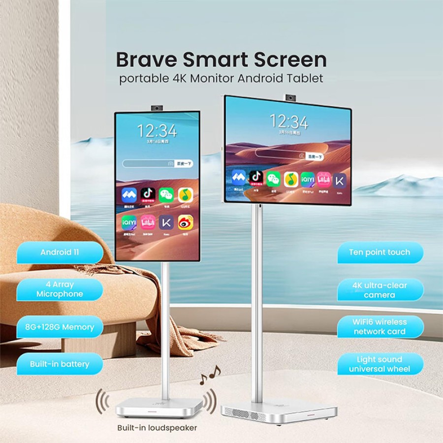 Titan Android 32” UHD Android Smart Screen & 8MP Camera - Silver Titan Android 32” UHD Android Smart Screen & 8MP Camera - Silver