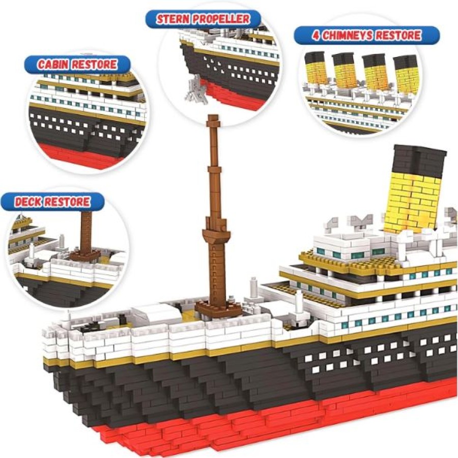 3D Puzzle Titanic Passenger Liner Ship Block Set 8802Pcs